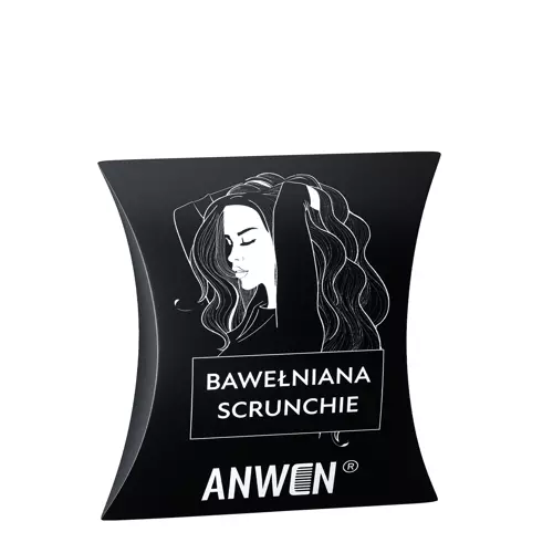 Anwen - Bawełniana Scrunchie - Ștergătorul de păr negru