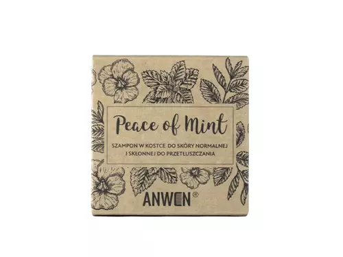 Anwen - Peace Of Mint - Șampon în bară pentru piele normală și grasă - Refill - 75g