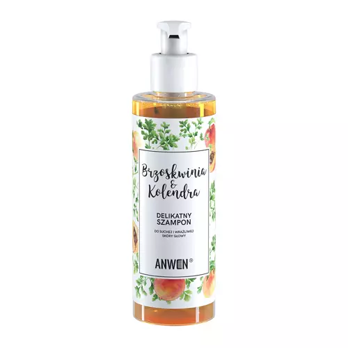 Anwen - Piersici și coriandru - Șampon pentru scalpul uscat și sensibil - 200ml