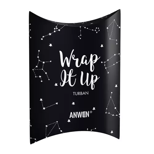 Anwen - Wrap It Up - Bawełniany Turban do Włosów - Negru