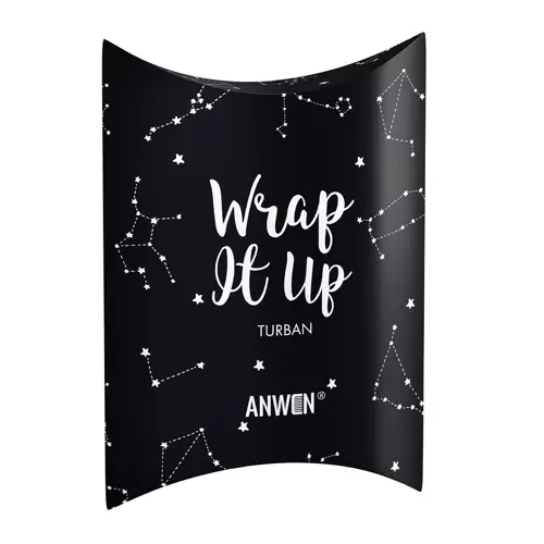 Anwen - Wrap It Up - Turban din bumbac pentru păr - negru