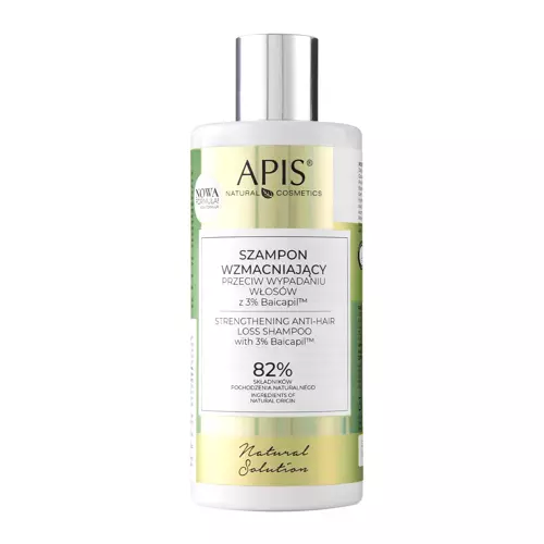 Apis - Natural Solution - Șampon de întărire împotriva căderii părului cu 3% Baicapil™ - 300ml