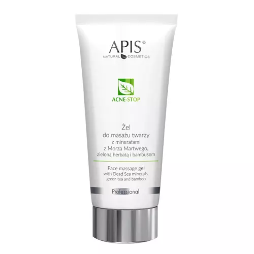 Apis - Professional - Acne-Stop - Face Massage Gel with Dead Sea Minerals, Green Tea and Bamboo - Gel de masaj facial cu minerale din Marea Moartă, ceai verde și bambus - 200ml