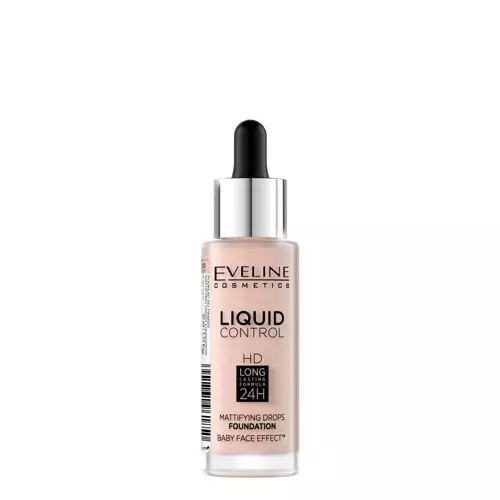Eveline Cosmetics - Liquid Control HD Mattifying Drops Foundation - Primer matifiant - 005 Ivory - 32ml