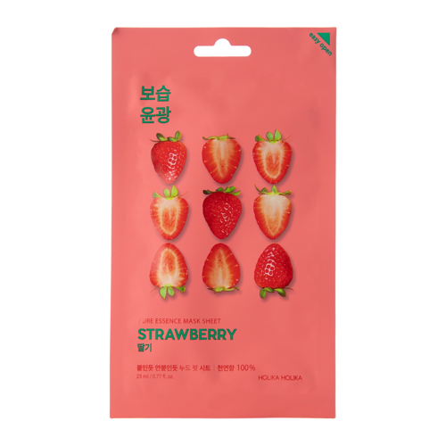 Holika Holika - Pure Essence Mask Sheet - Strawberry - Mască de folie cu extract de căpșuni - 23ml