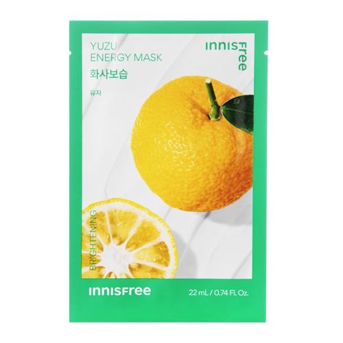 Innisfree - Squeeze Energy Mask - Yuzu - Brightening - Mască pentru iluminarea pielii - 22ml