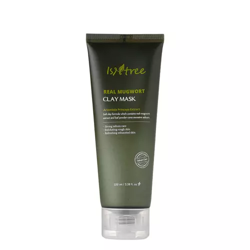 Isntree - Real Mugwort Calming Clay Mask - Mască de argilă cu mugwort - 100ml