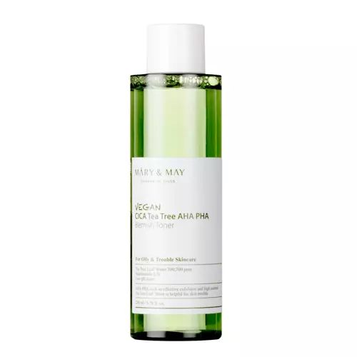 Mary&May - Vegan CICA Tea Tree AHA PHA Toner - Vegan Acid Tonic - 200ml