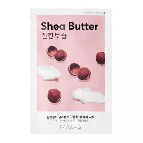 Missha - Airy Fit Sheet Mask - Shea Butter - Mască de folie hidratantă și hrănitoare - 19g