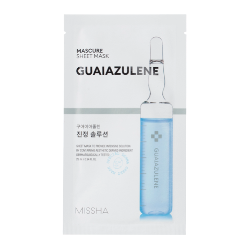 Missha - Mascure Guaiazulene Sheet Mask - Kojąca Maska w Płachcie do Twarzy - 28ml