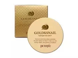 Petitfee - Gold & Snail Hydrogel Eye Patch - Plasturi din hidrogel pentru ochi - 30 buc.