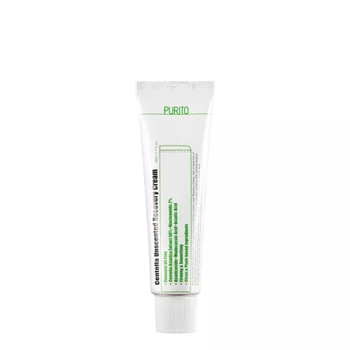 Purito - Centella Unscented Recovery Cream - Cremă regeneratoare pe bază de Centella Asiatică, fără parfum- 50ml