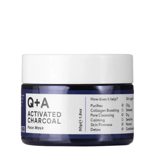 Q+A - Activated Charcoal -  Face Mask - Mască de față cu cărbune activat - 50ml