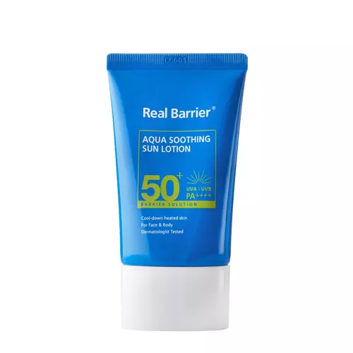 Real Barrier - Aqua Soothing Sun Lotion SPF50+/PA++++ - Loțiune facială calmantă cu filtru - 50 ml