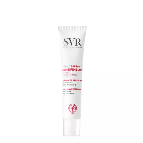 SVR - Sensifine AR Creme SPF50+ - Cremă calmantă cu protecție solară foarte ridicată pentru pielea cu tendințe acneice - 40ml