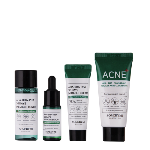 Some By Mi - AHA BHA PHA 30 Days Miracle AC SOS Kit - Set de cosmetice pentru pielea acneică