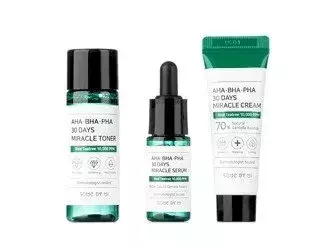 Some By Mi - AHA BHA PHA 30 Days Miracle Travel Kit - Set de cosmetice cu acizi AHA, BHA, PHA