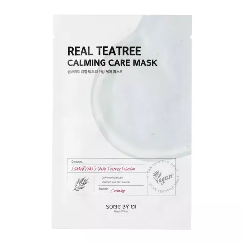 Some By Mi - Real Teatree Calming Care Mask - Mască de folie cu efect de calmare - 20g