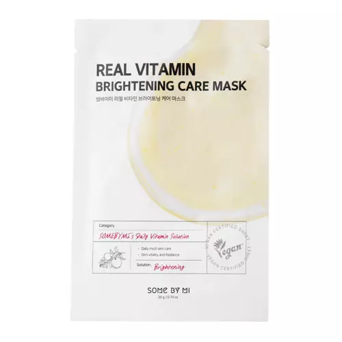 Some By Mi - Real Vitamin Brightening Care Mask - Mască de folie cu efect de iluminare - 20g