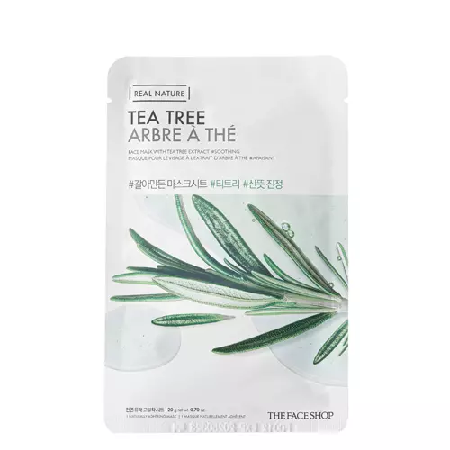 The Face Shop - Natural Mask - Tea Tree - Mască de folie cu extract de arbore de ceai - 20g