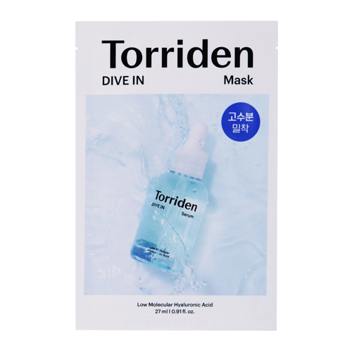 Torriden - Dive-In - Low Molecule Hyaluronic Acid Mask - Mască în foaie cu acid hialuronic cu moleculă mică și pantenol - 1buc