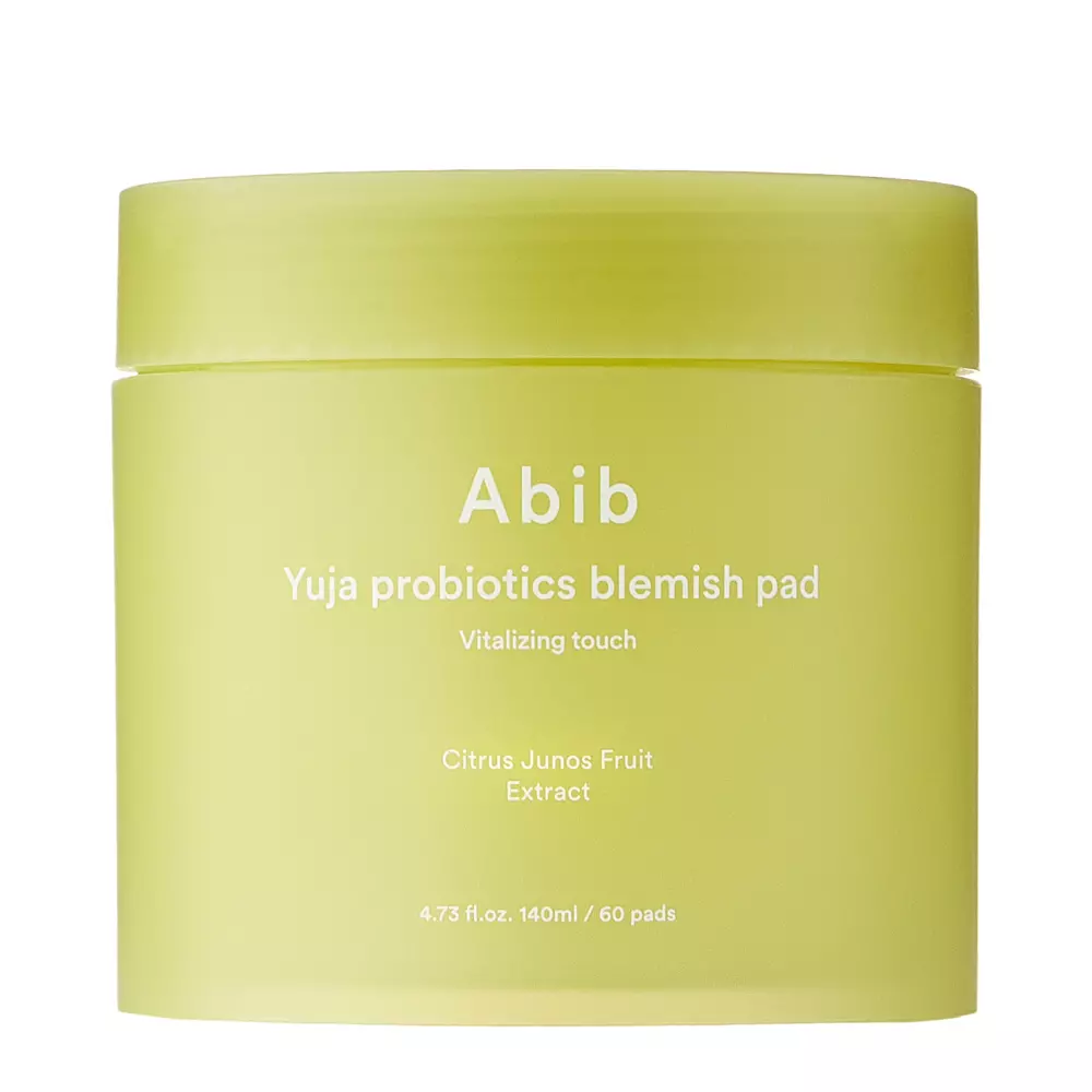 Abib - Yuja Probiotics Blemish Pad Vitalizing Touch - Plasturi faciale de iluminare - 140ml