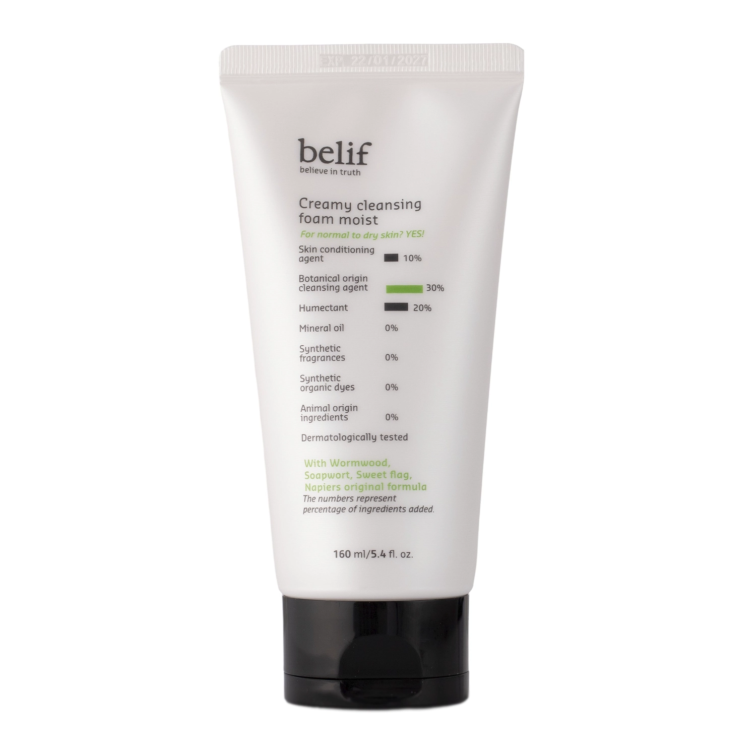 Belif - Creamy Cleansing Foam Moist - 160ml