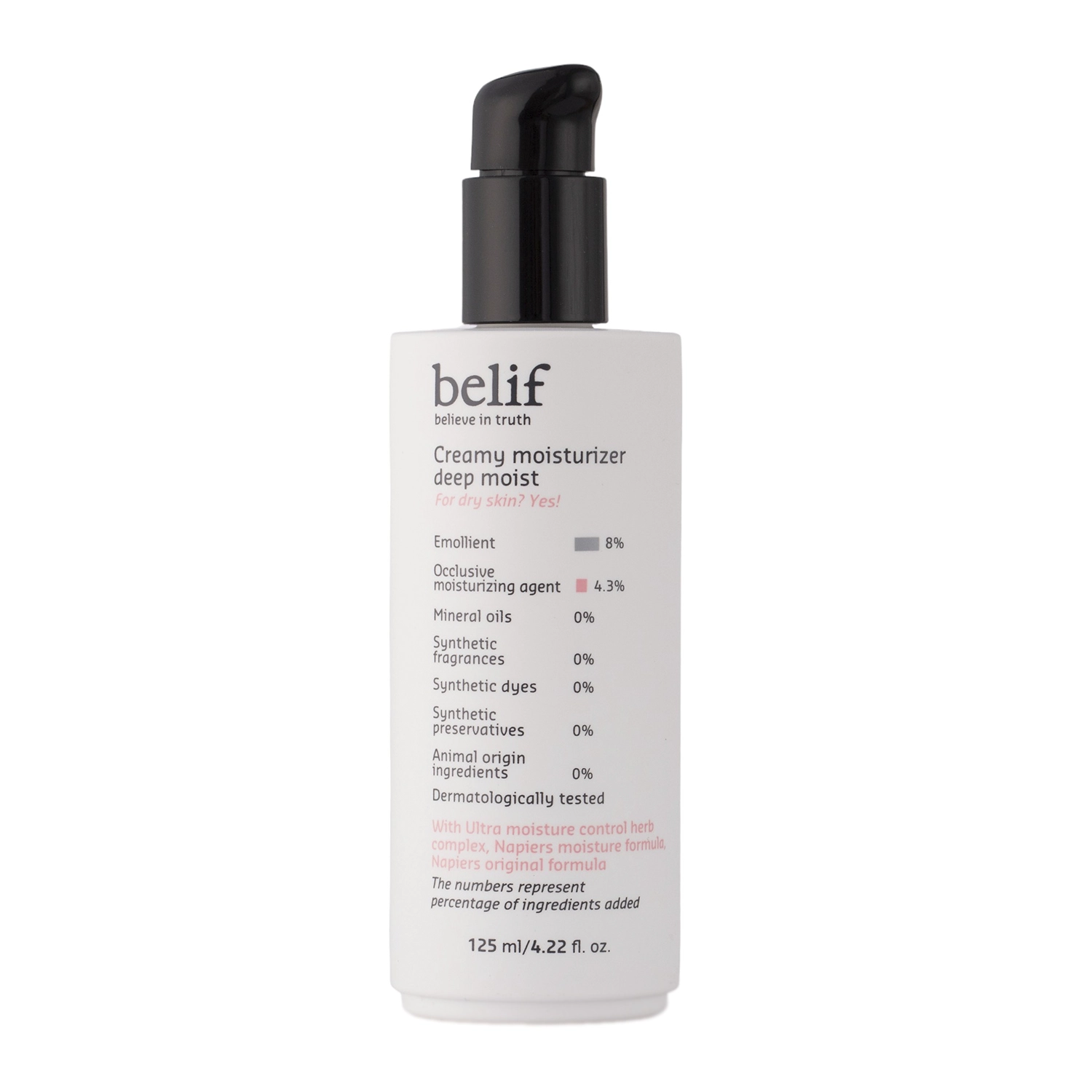 Belif - Creamy Moisturizer Deep Moist - Cremă hidratantă intensivă pentru față și decolteu - 125ml