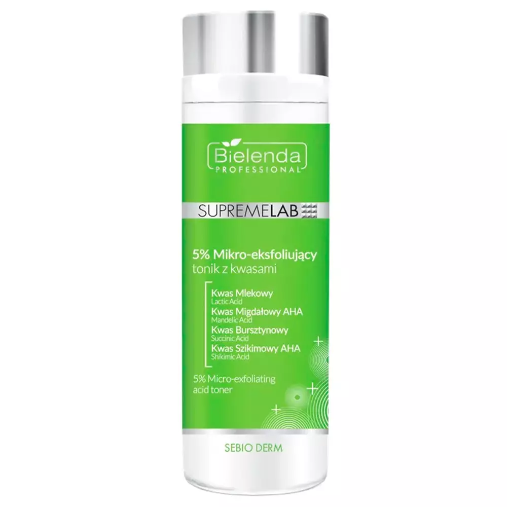 Bielenda Professional - Supremelab - Sebio Derm - Tonic microexfoliant cu 5% cu acizi - 200ml