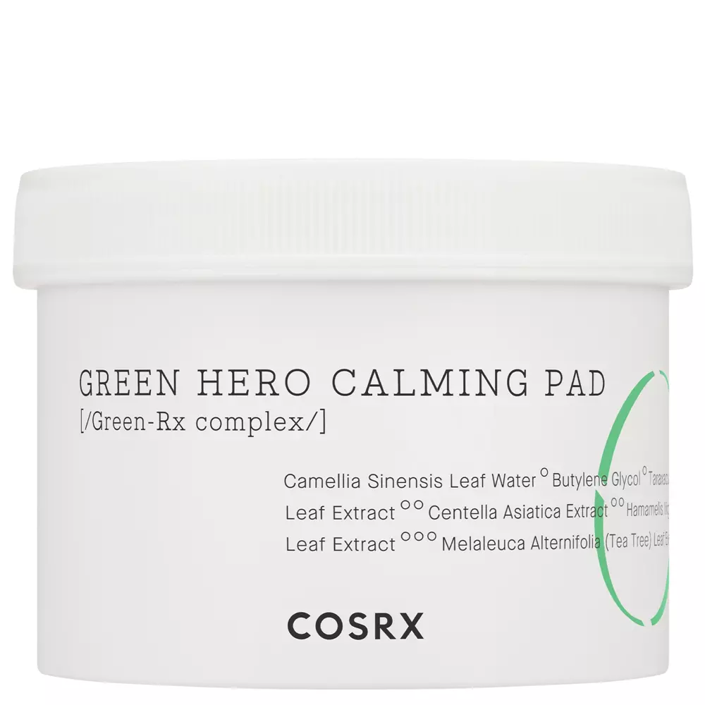 COSRX - One Step Green Hero Calming Pad - Plasturi de față calmante - 70buc