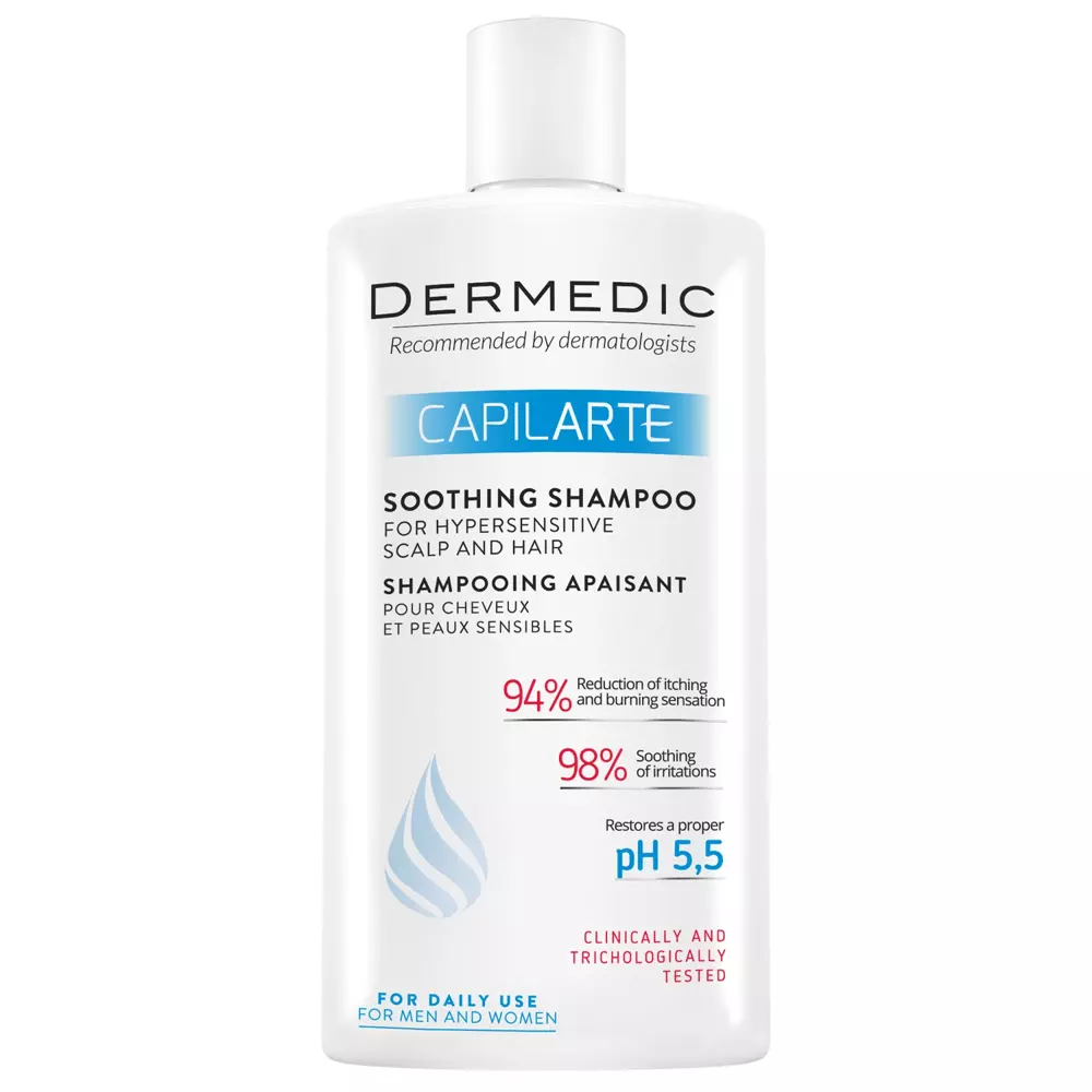 Dermedic - Capilarte - Șampon calmant pentru păr și piele sensibilă a capului - 300ml