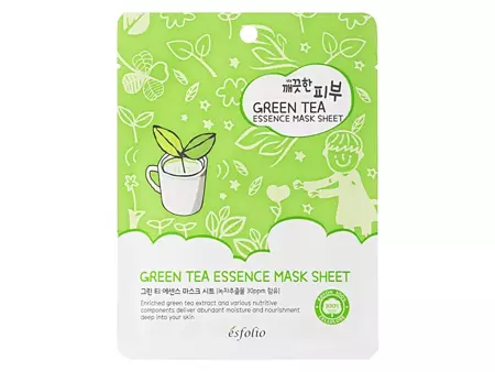 Esfolio - Pure Skin Green Tea Essence Mask Sheet - Mască cu ceai verde și patchouli - 25ml