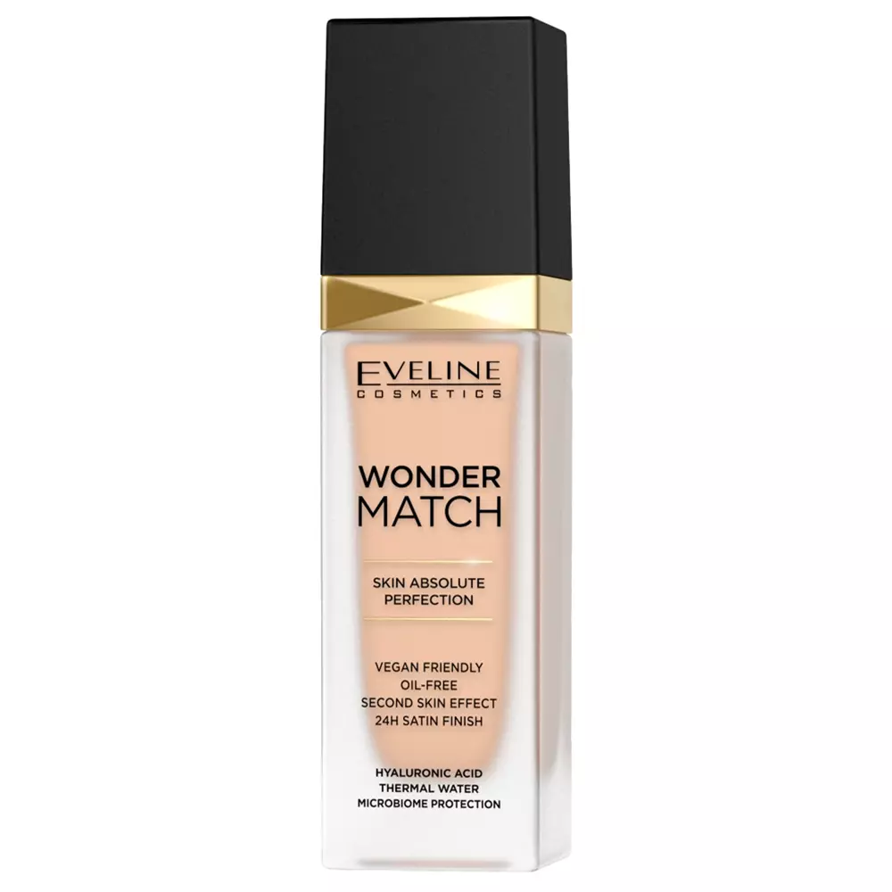 Eveline Cosmetics - Wonder Match Foundation - Fond de ten de lux care se asortează cu fondul de ten - 16 Light Beige - 30ml