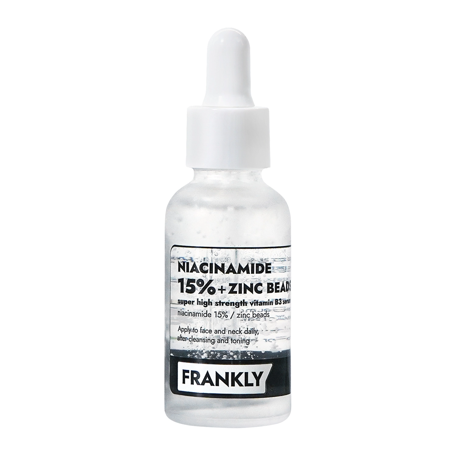 Frankly - Niacinamide 15% Zinc Beads Serum - Ser pentru imperfecțiuni cu Niacinamide 15% și Zinc - 30ml