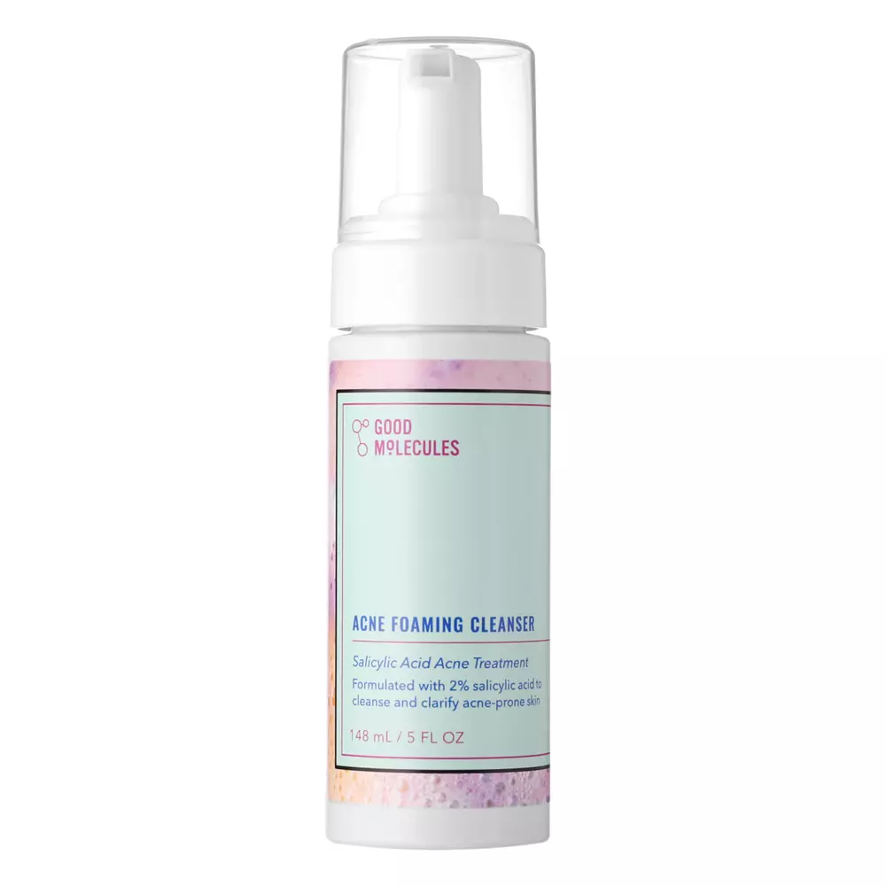 Good Molecules - Acne Foaming Cleanser - Spumă demachiantă cu acid salicilic - 148ml