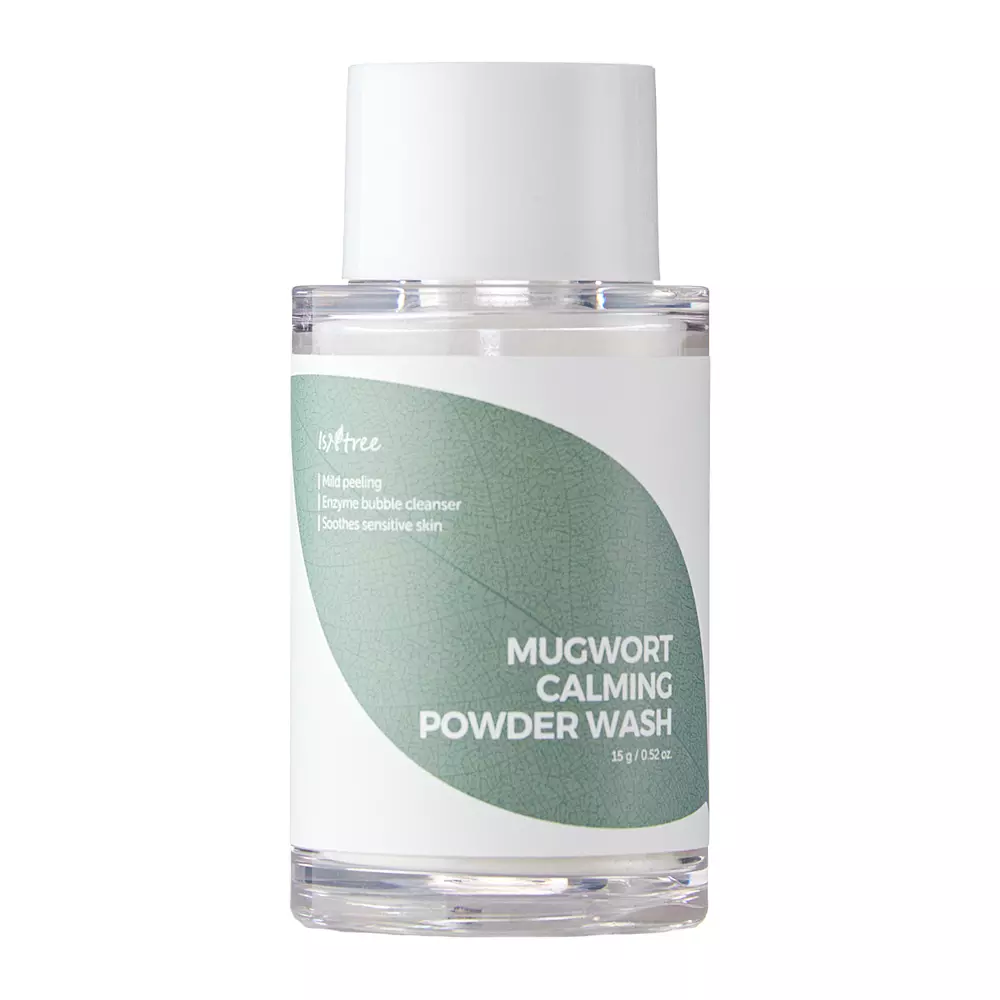 Isntree - Mugwort Calming Powder Wash - Set de plicuri cu pudră de spălat pentru față - 1g x 25buc