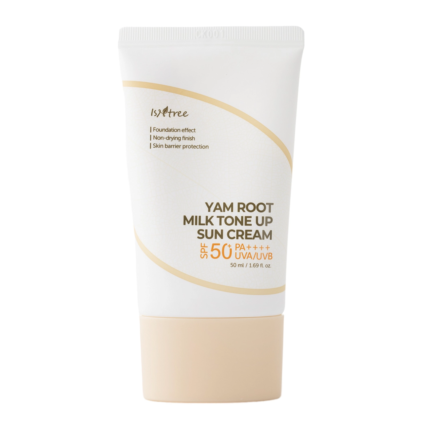 Isntree - Yam Root Milk Tone Up Sun Cream SPF50+/PA++++ - Cremă de protecție solară pentru față - 50ml