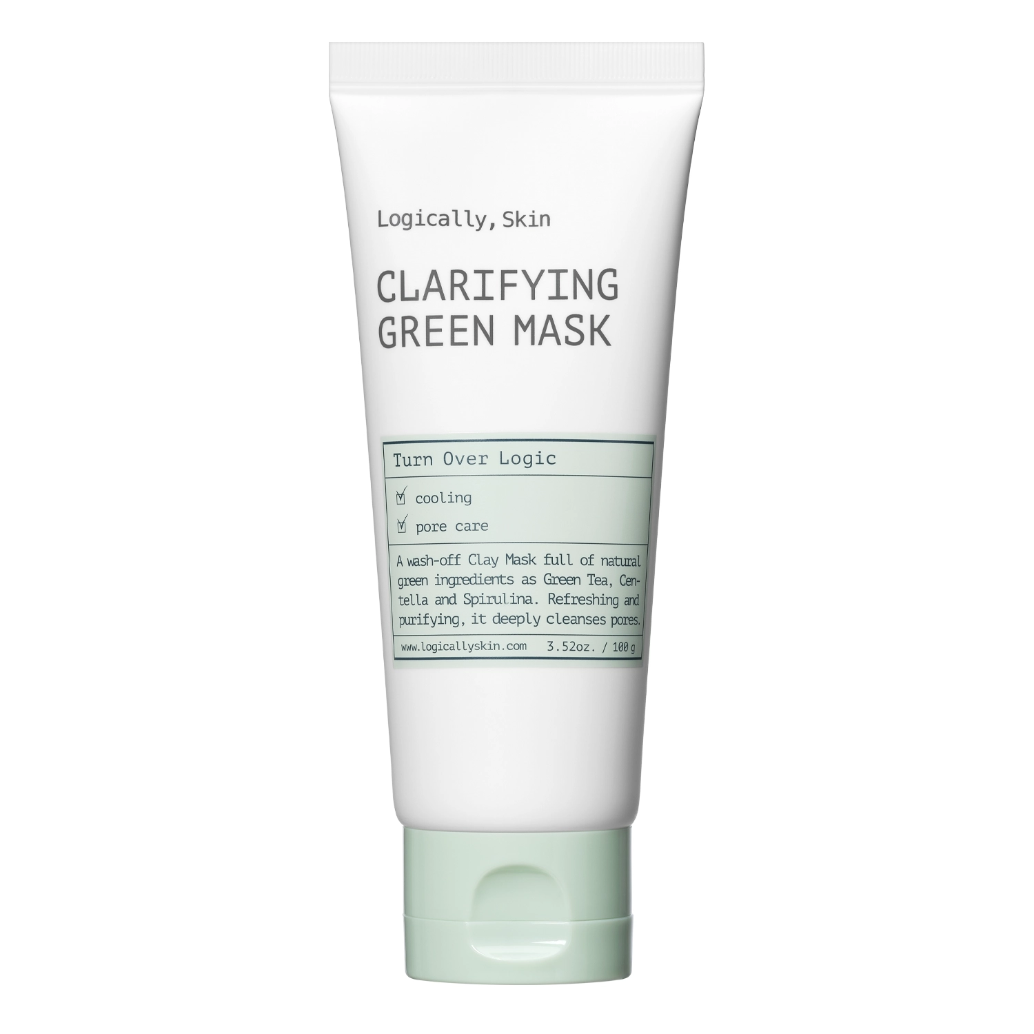 Logically, Skin - Clarifying Green Mask - Mască facială purificatoare cu argilă - 100g