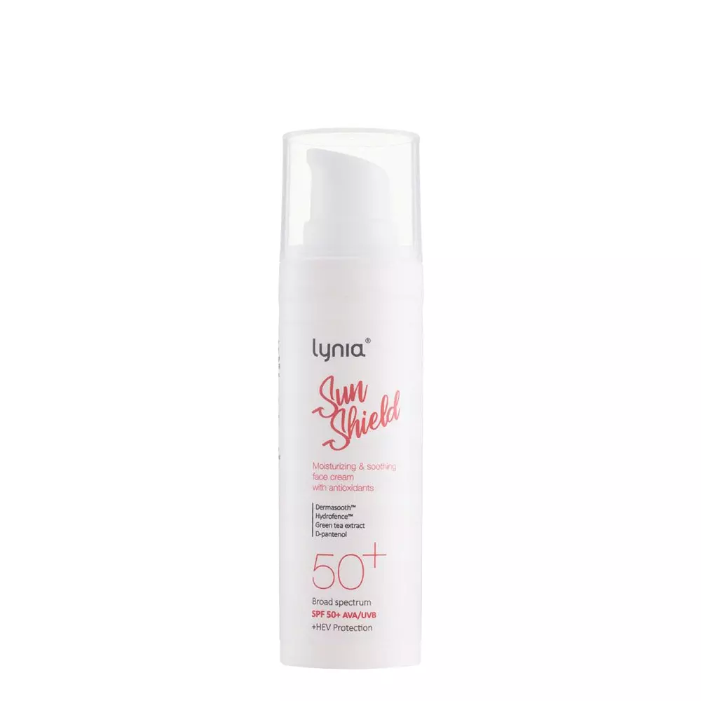 Lynia - Sun Shield - Cremă protectoare hidratantă și calmantă cu antioxidanți - SPF50+ - 30ml