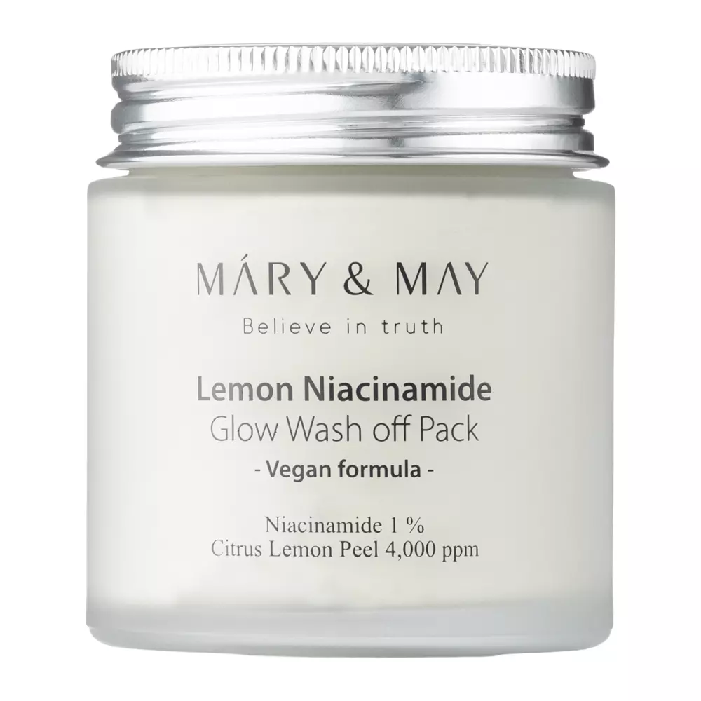 Mary&May - Lemon Niacinamide Glow Wash off Pack - Mască de argilă iluminatoare - 125g