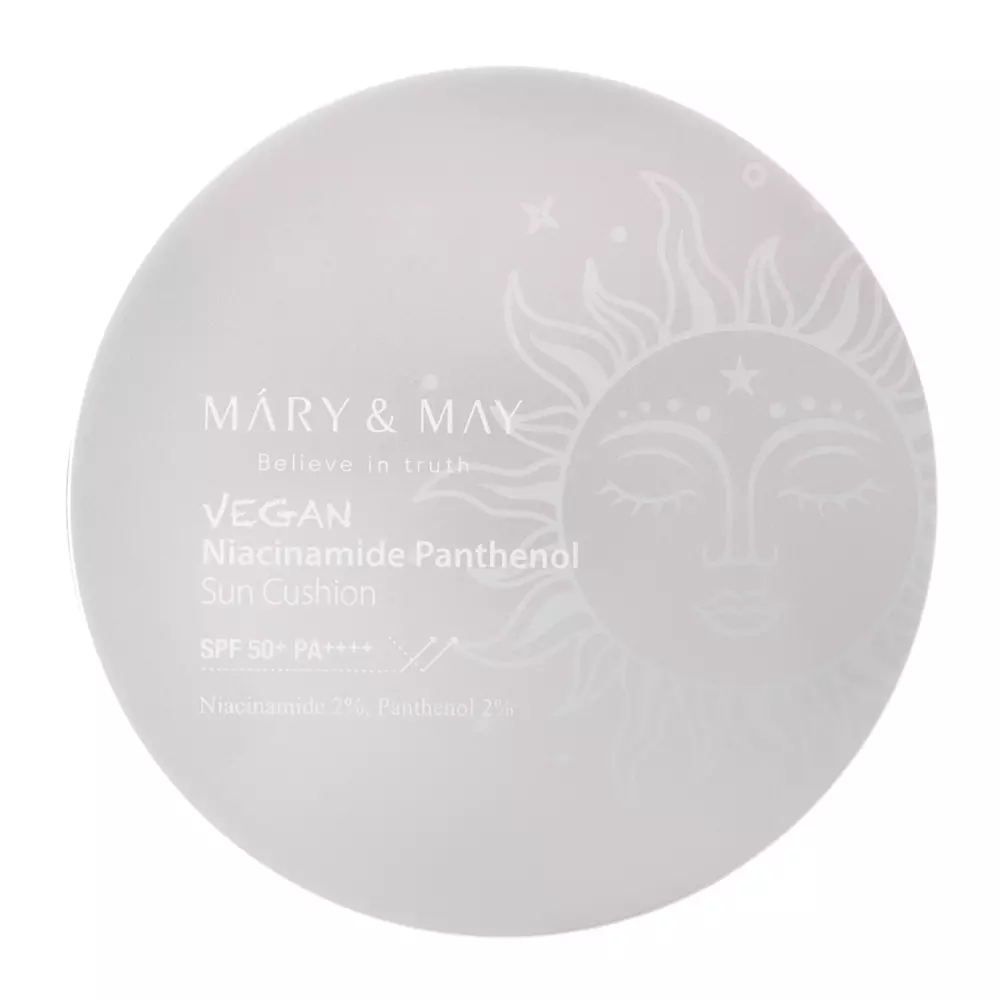 Mary&May - Vegan Niacinamide Panthenol Sun Cushion SPF50+/PA++++ - Cremă cu filtru de pernă - 25g