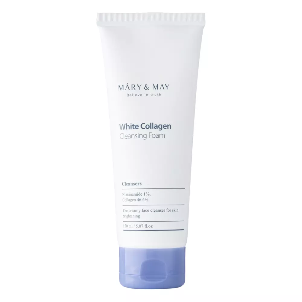 Mary&May - White Collagen Cleansing Foam - Spumă de curățare cu colagen - 150ml