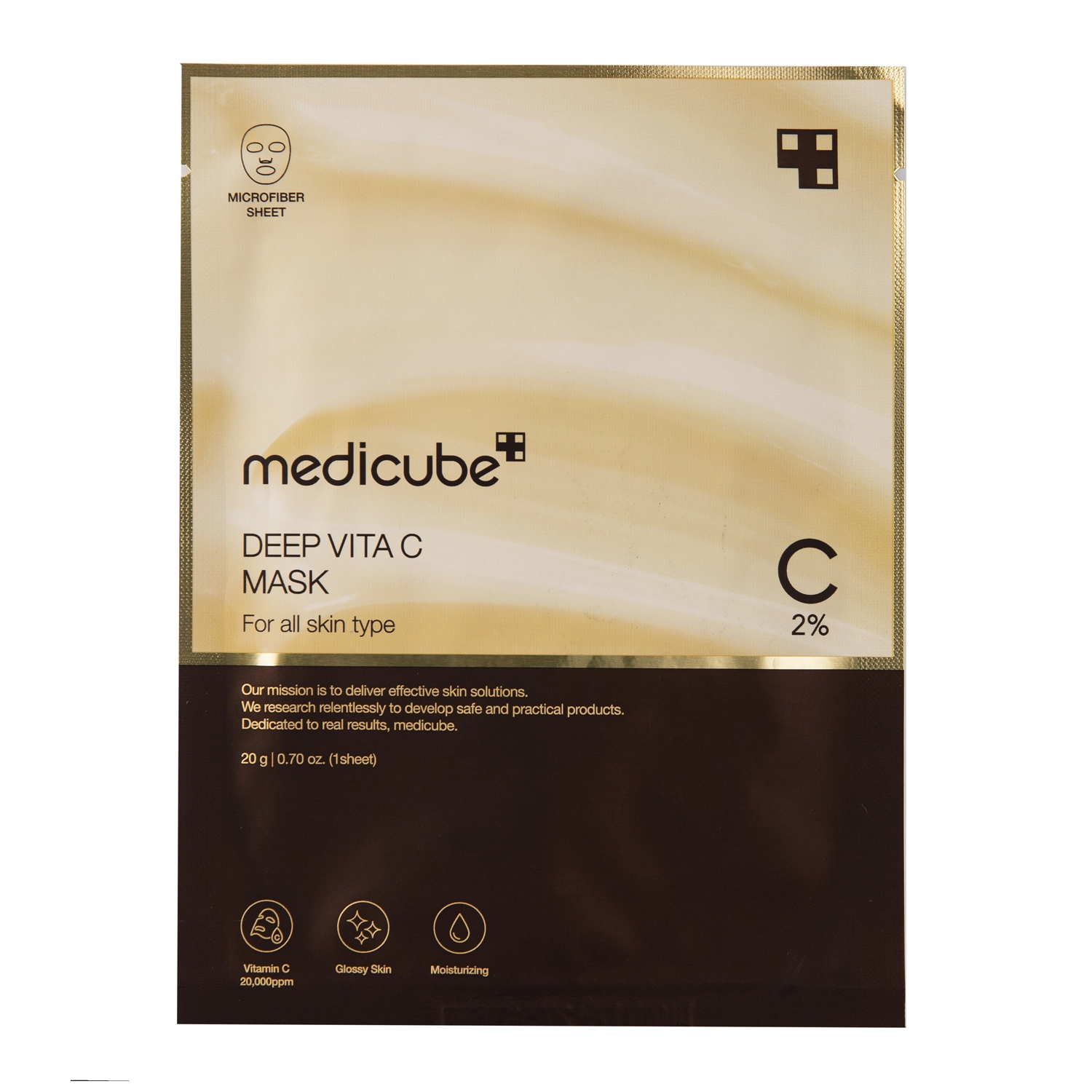 Medicube - Deep Vita C Mask - Brightening Vitamin C Facial Sheet Mask - 1pc/20g