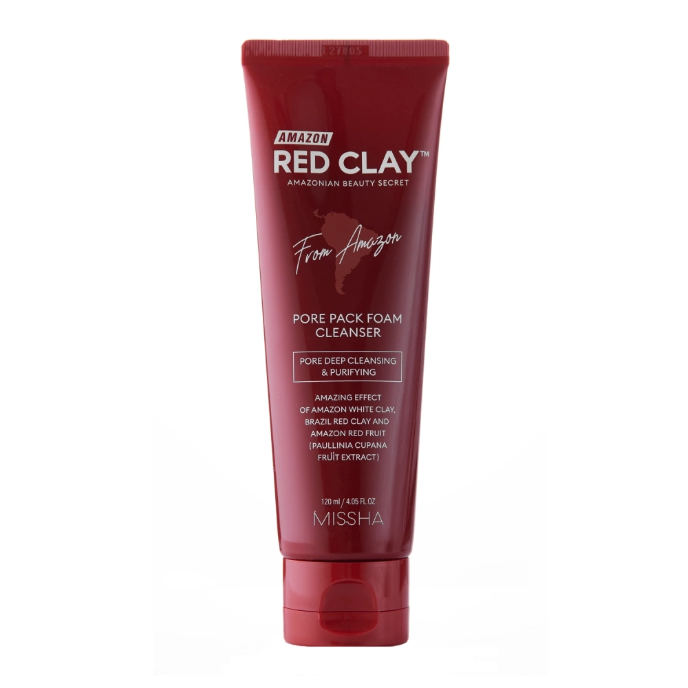 Missha - Amazon Red Clay™ Pore Pack Foam Cleanser - spălare purificatoare a feței - 120ml