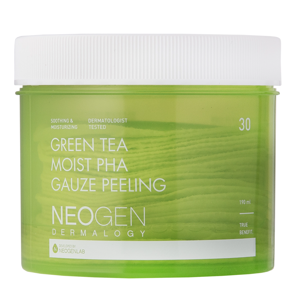 Neogen - Ceai verde PHA umed Gauze Peeling - fulgi cu acizi și ceai verde - 30pcs/190ml