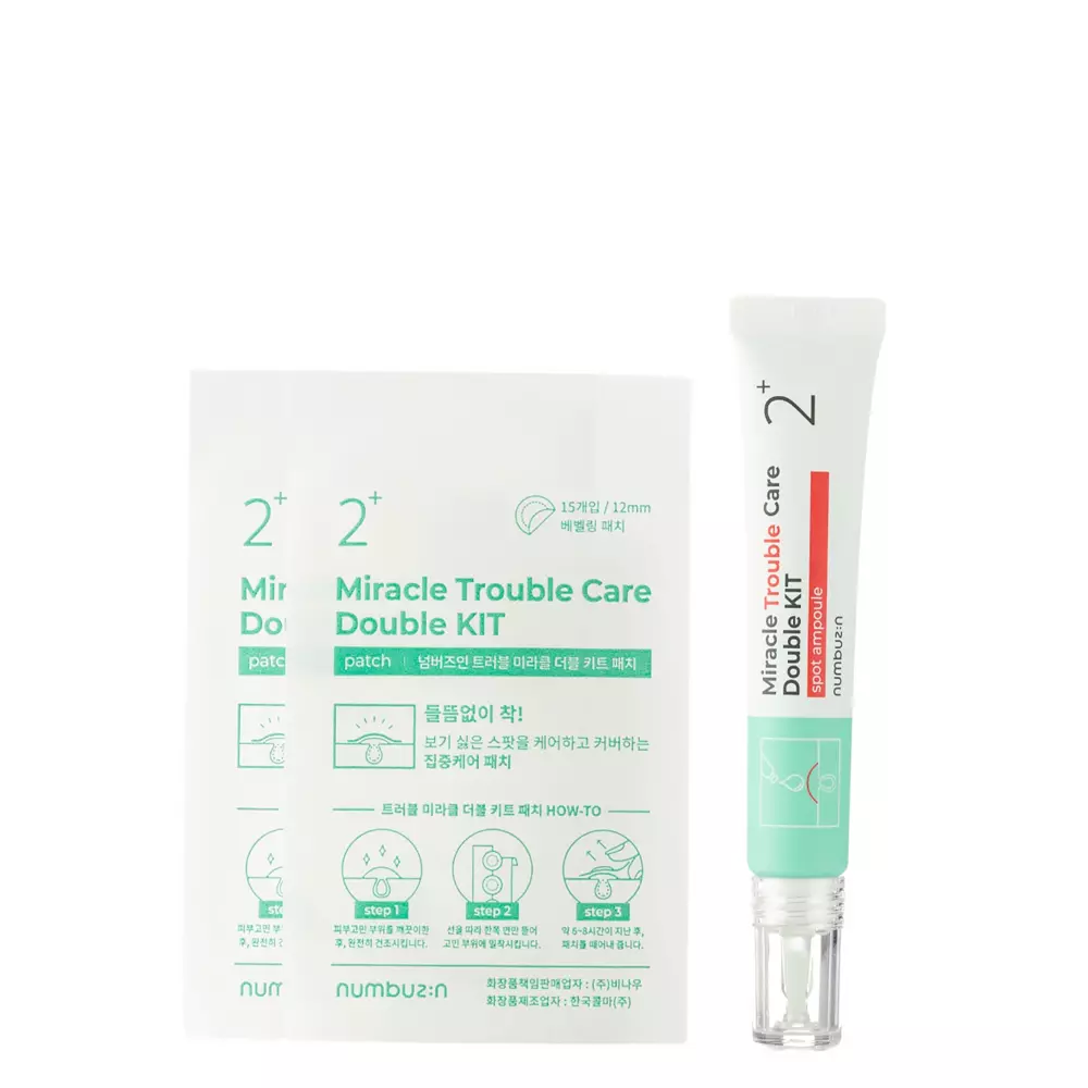 Numbuzin - No.2 - Miracle Trouble Care Double Kit - Kit de combatere a imperfecțiunilor - 20ml + 30buc