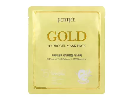 Petitfee - Gold Hydrogel Mask Pack - Mască de hidrogel cu extract de aur și ginseng - 32g