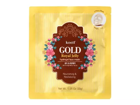 Petitfee - Koelf Gold & Royal Jelly Mask Pack - Mască de față cu hidrogel - 30g