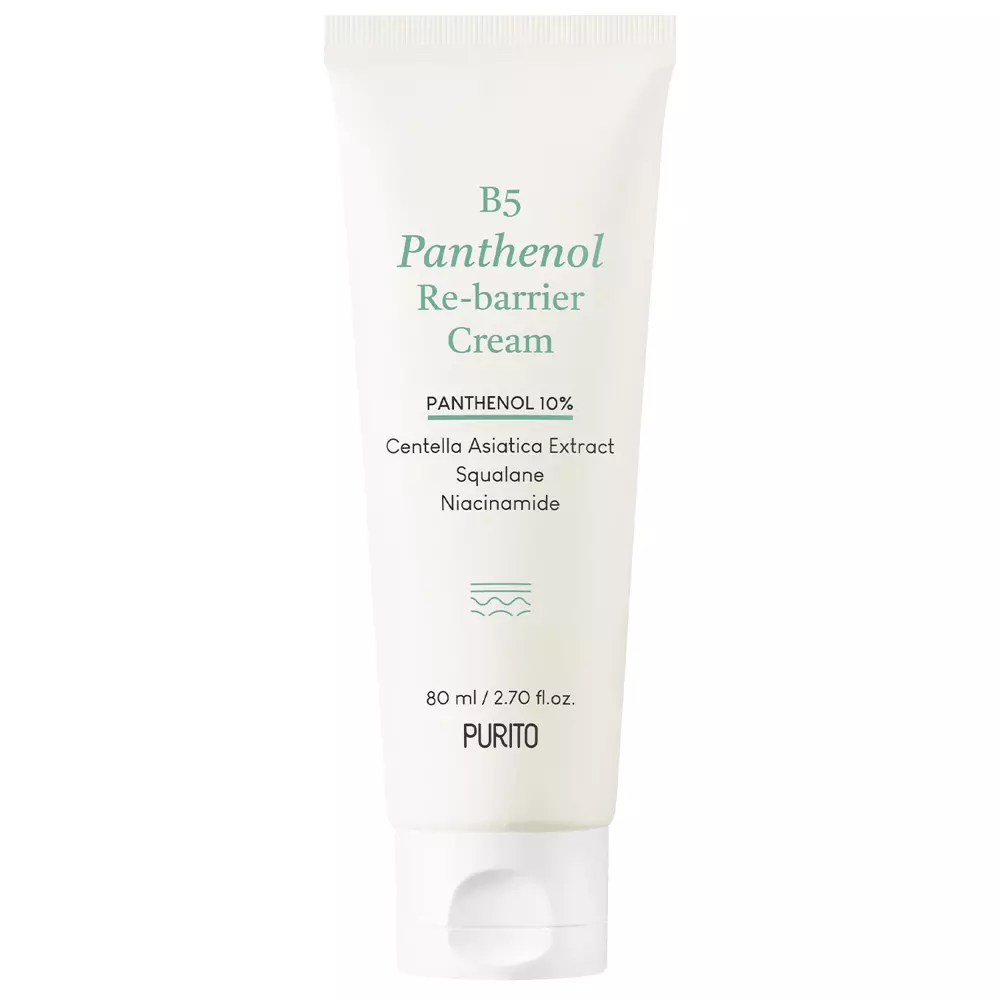 Purito - B5 Panthenol Re-Barrier Cream - Cremă de față hidratantă cu pantenol - 80ml