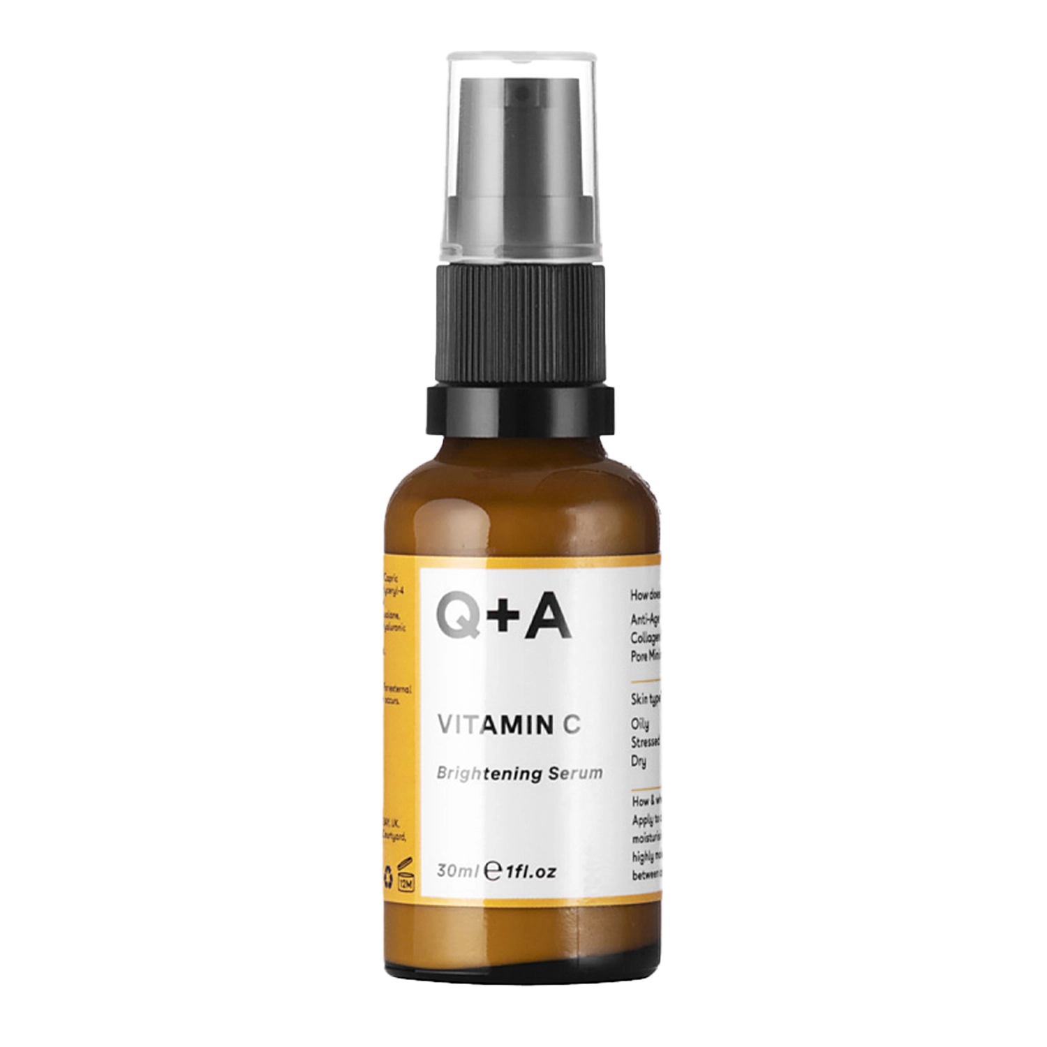 Q+A - Vitamina C - Brightening Serum - Ser facial de iluminare cu vitamina C - 30ml
